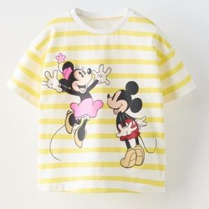 NWT Zara Mickey Mouse organic cotton blend t shirt